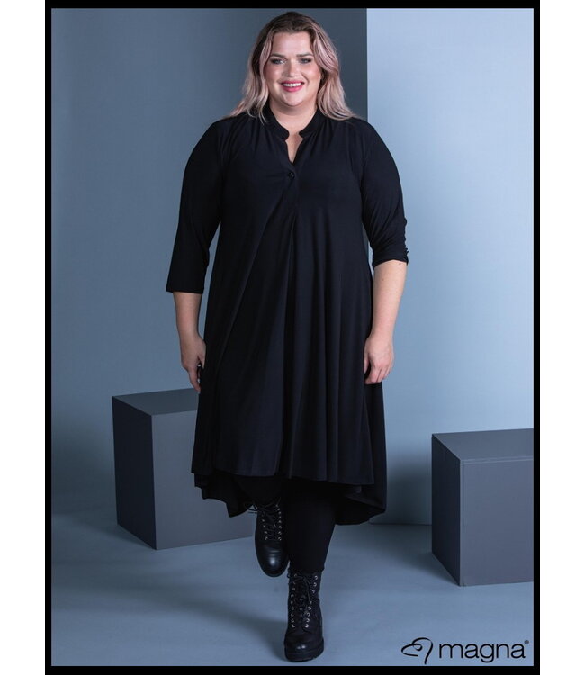Schwarz Magna Kleid