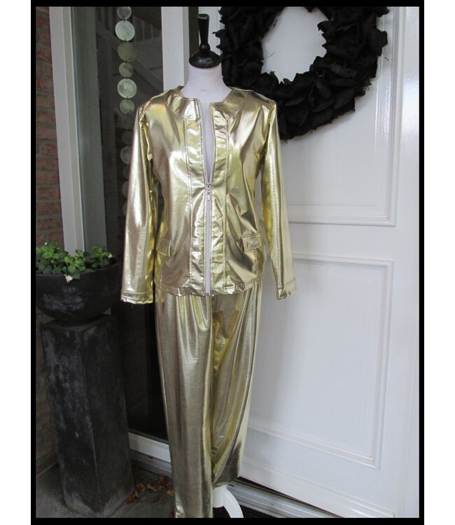 Gouden Leatherlook Magna Legging