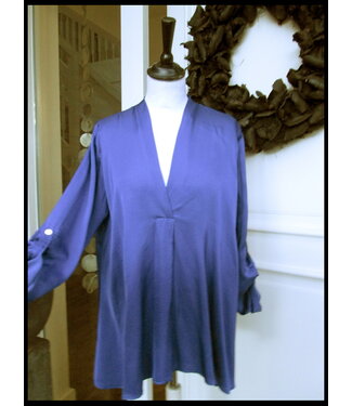merkloos Blau Bluse