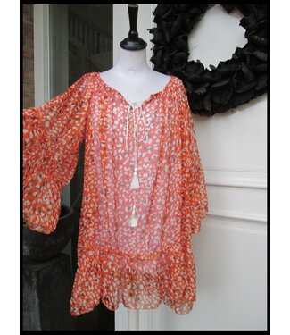 merkloos Orange Tunic