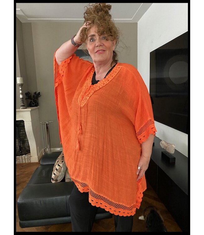 Orange Poncho