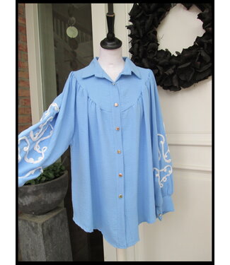 merkloos Blue Blouse