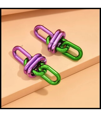 merkloos Purple Earring