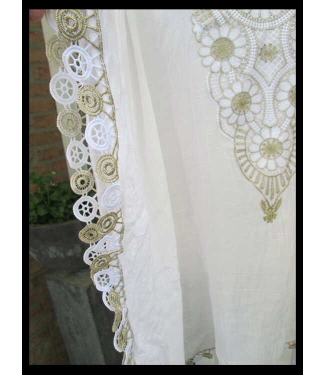 Wit/Gouden Poncho