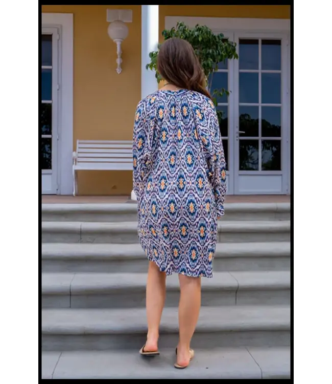 Blue Gold & Silver Dress