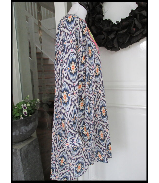 Blau Gold & Silver Kleid