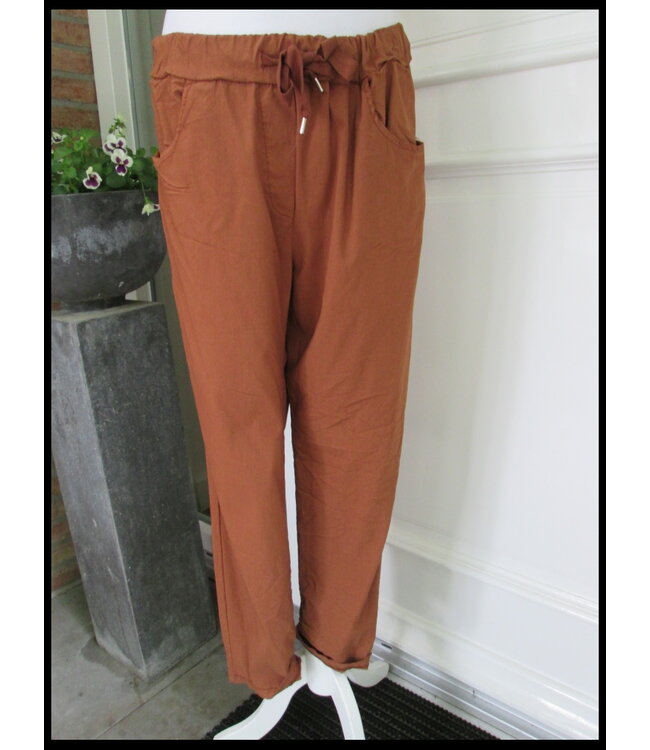 Cognac Stretch Broek