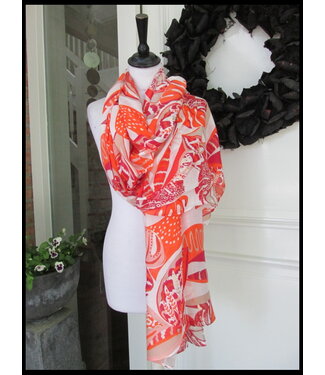 merkloos Orange Shawl