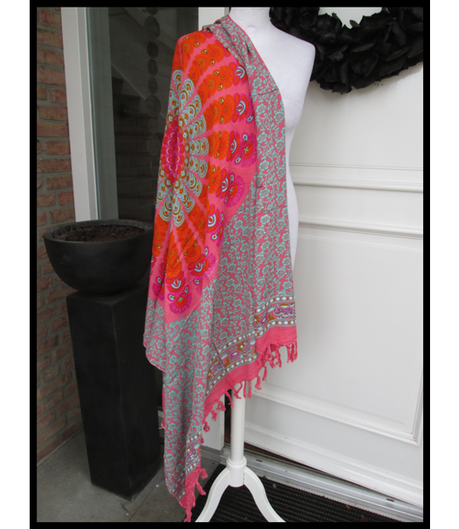Orange Luna Shawl