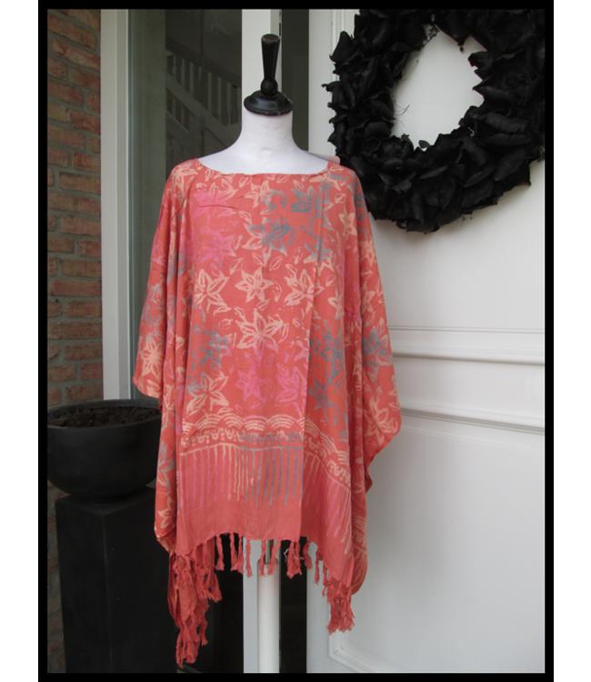 Orange Luna Poncho