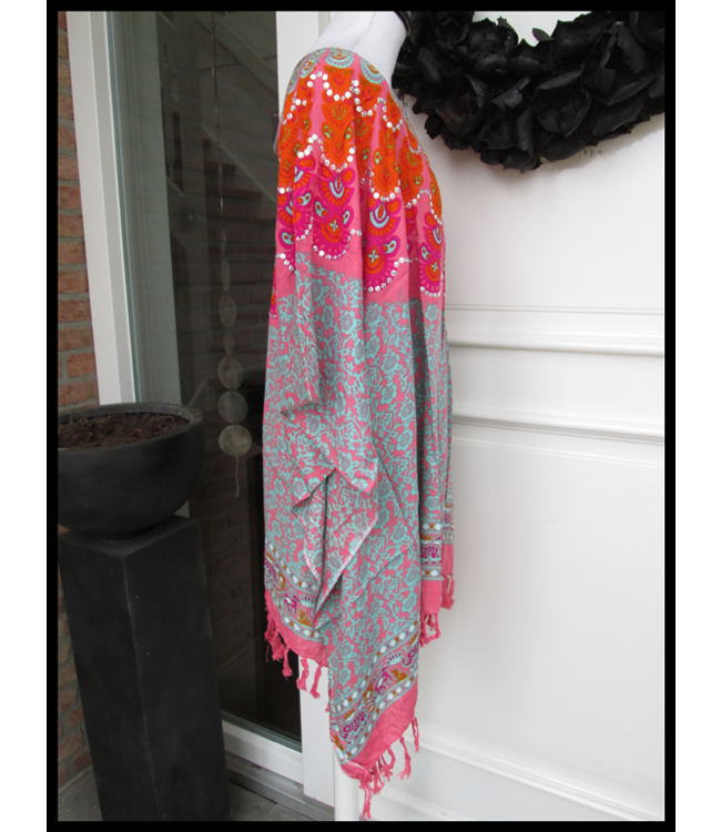 Orange Luna Poncho
