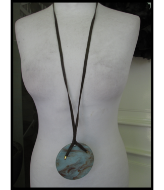 merkloos Ijsblauwe Ketting