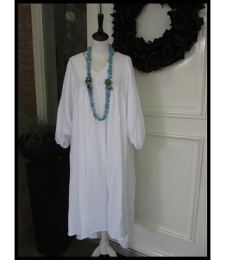 merkloos Weiß Kleid