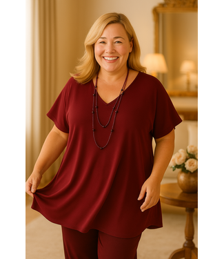 merkloos Bordeaux Shirt