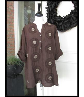 Donkerbruine Blouse