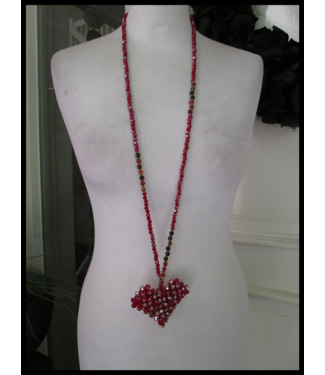 merkloos Hartjes Ketting