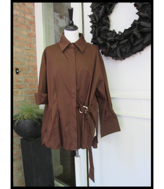 merkloos Braun Bluse