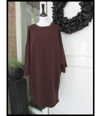 merkloos Braun Kleid