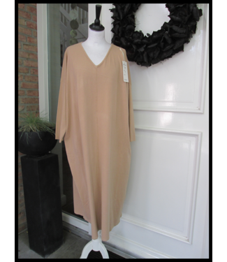 merkloos Braun Kleid