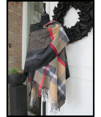 merkloos Schwarz Poncho