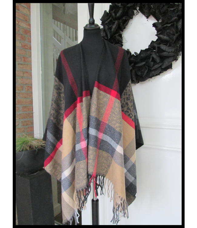 Schwarz Poncho