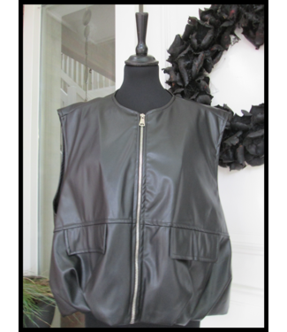 merkloos Leatherlook Vest
