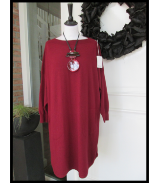 merkloos Rot Kleid