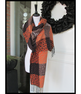 merkloos Orange Schal