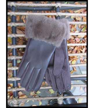 merkloos Braun Handschuhe