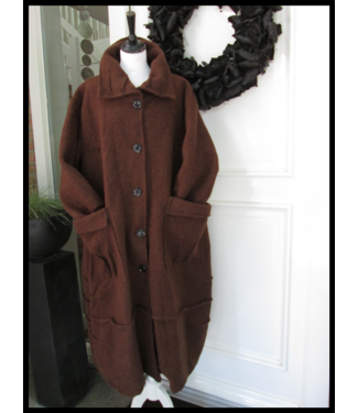 merkloos Braun Mantel