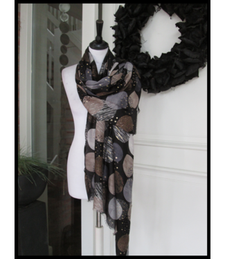 merkloos Schwarz Schal