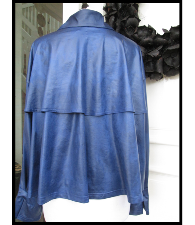 Kobalt Leatherlook Magna Jasje
