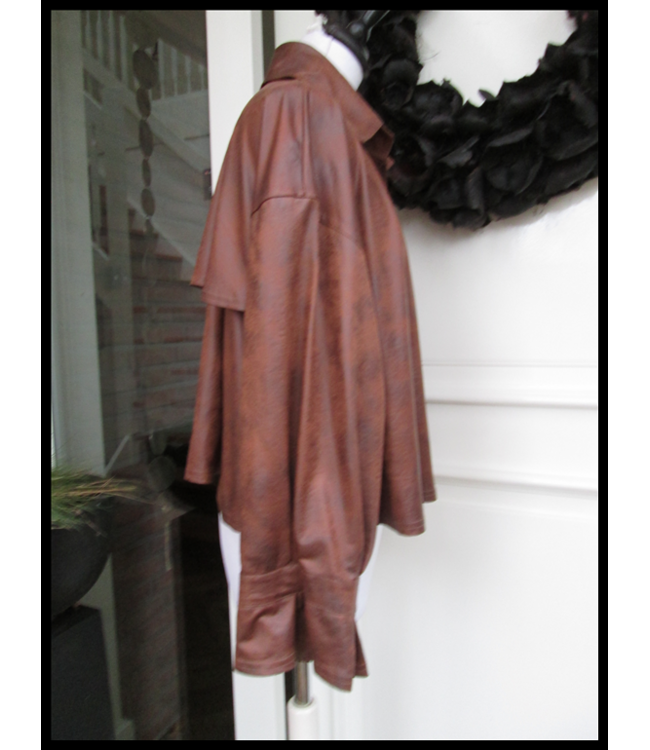 Cognac Leatherlook Magna Jasje