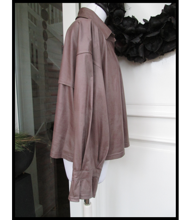 Taupe Leatherlook Magna Jasje