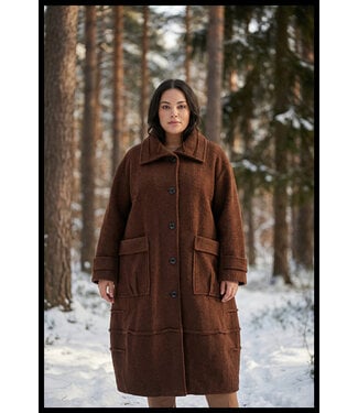 merkloos Braun Mantel