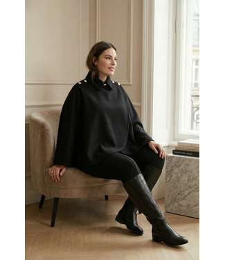 merkloos Black Poncho