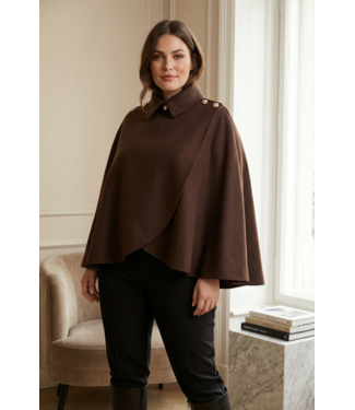 merkloos Braun Poncho