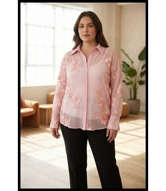 merkloos Rosa Bluse