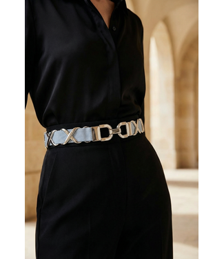 merkloos Blau Gürtel