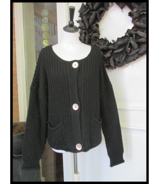 merkloos Losgebreid Vest