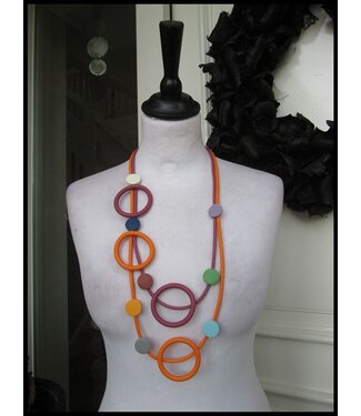 merkloos Orange Necklet