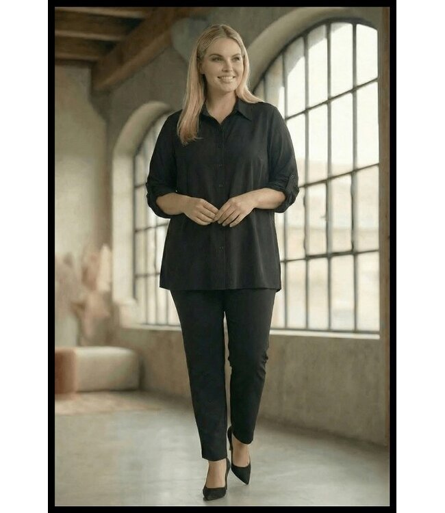 Schwarz Magna Bluse