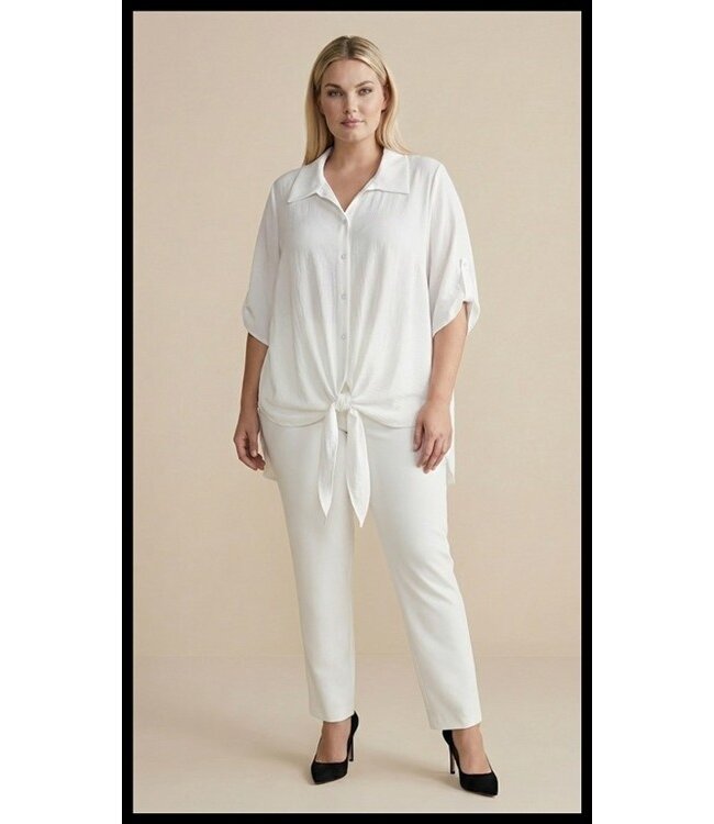 Lange Doorknoop Blouse