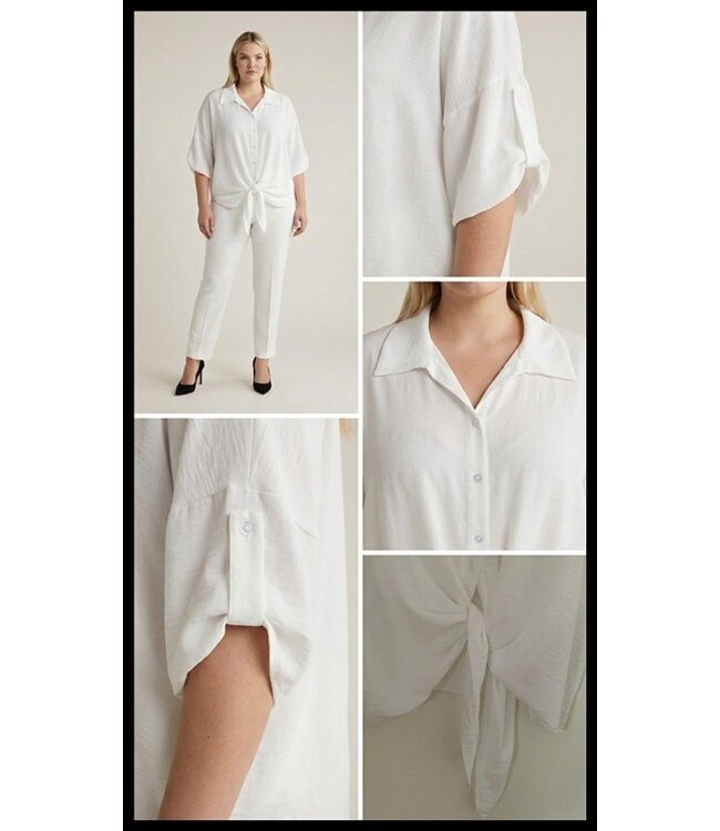 Lange Doorknoop Blouse