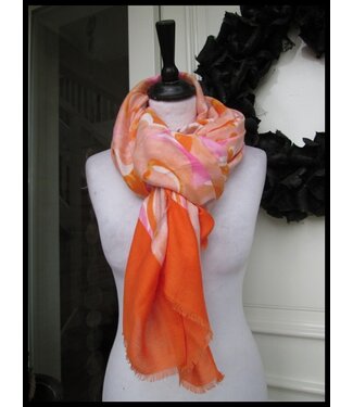 merkloos Orange Schal