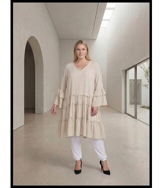 merkloos Braun Kleid