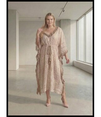 merkloos Braun Kleid