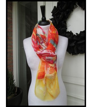 merkloos Orange Schal