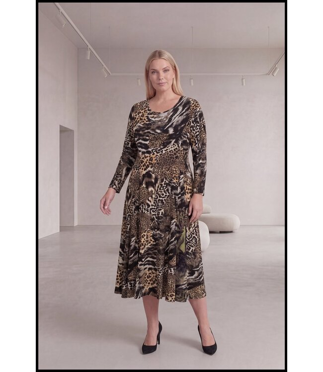 Schwarz Magna Kleid
