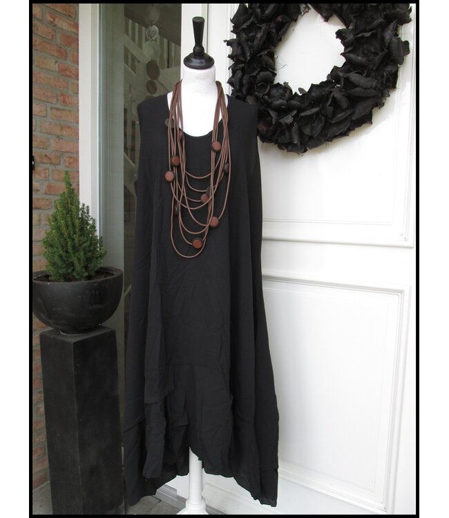 Schwarz Magna Kleid